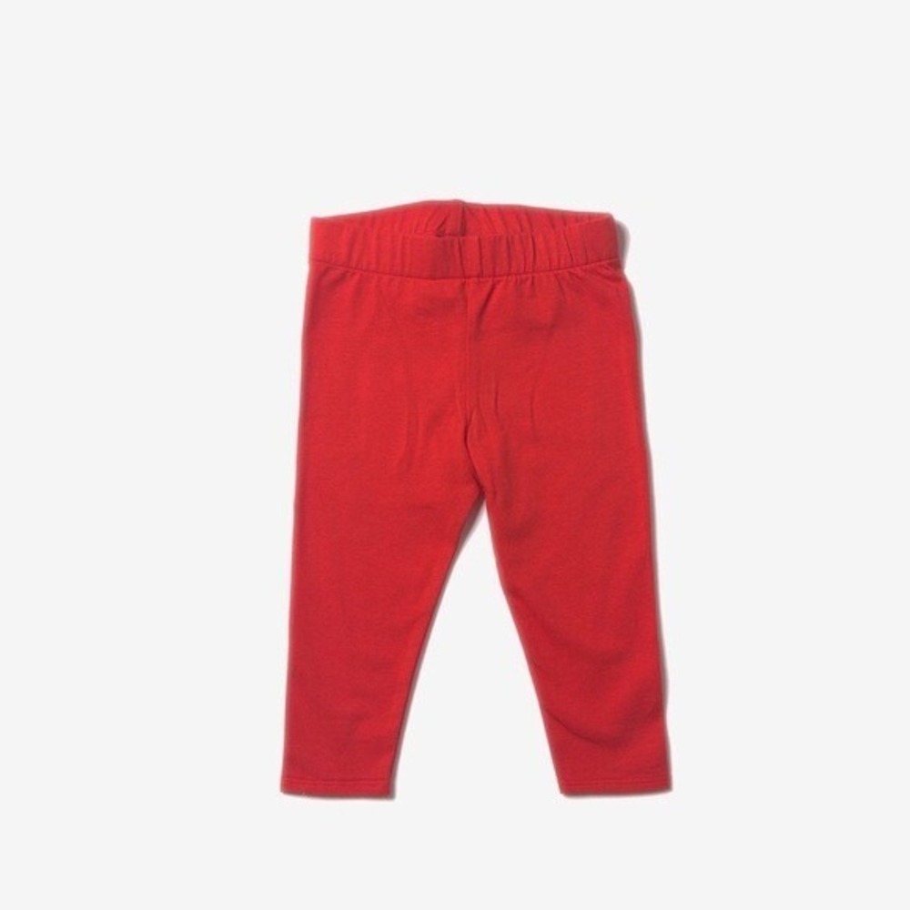 Little Green Radicals Red Organic Cotton Blend Elastic Waist Leggings Size 3-6M